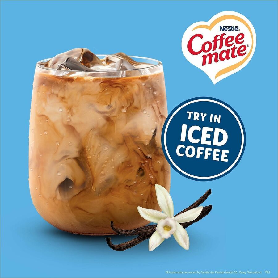 Coffee mate Liquid Creamer Singles - French Vanilla Flavor - 1 Serving - 360 / Carton