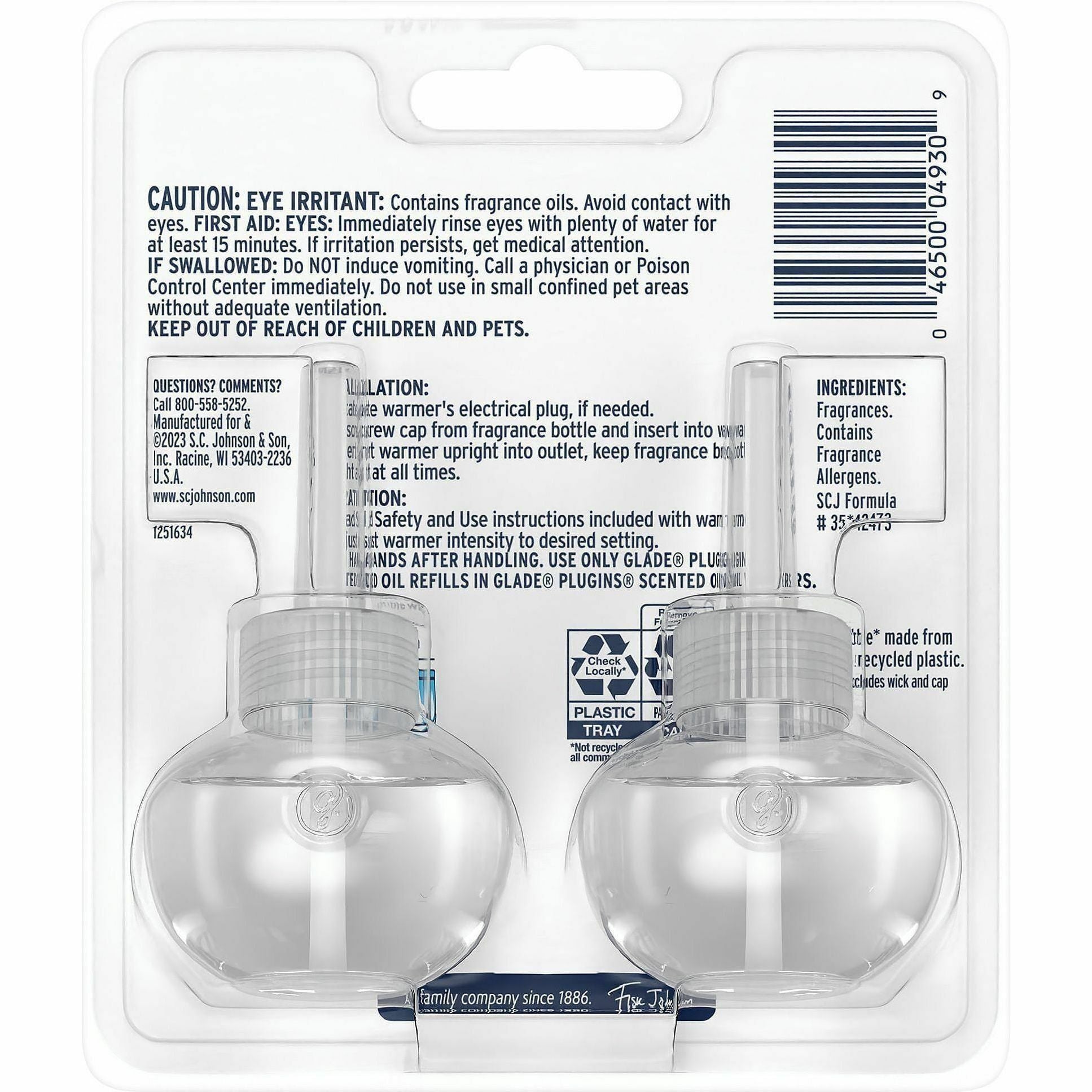 Glade PlugIns Juniper & Teak Refills - Plug-in - Phthalate-free, Paraben-free, Formaldehyde-free, Nitro Musk Free - 2 / Pack
