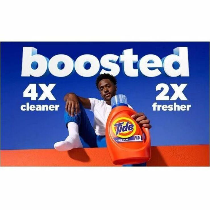 Tide Liquid Laundry Detergent - For Laundry, Fabric, Clothes - Liquid - 80 fl oz (2.5 quart) - Original Scent - 64 Loads - Recommended For: Stain Remover, Grease Remover, Dirt Remover - Orange - 1 Bottle
