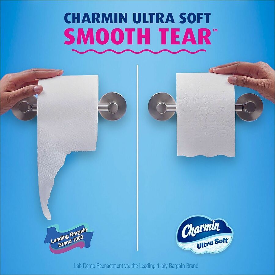 Charmin Ultra Soft Toilet Paper - Mega - Blue - Paper - 12 / Pack