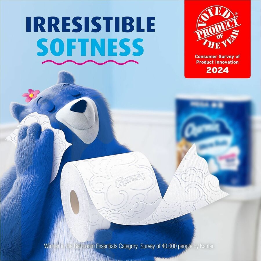 Charmin Ultra Soft Toilet Paper - Mega - Blue - Paper - 12 / Pack