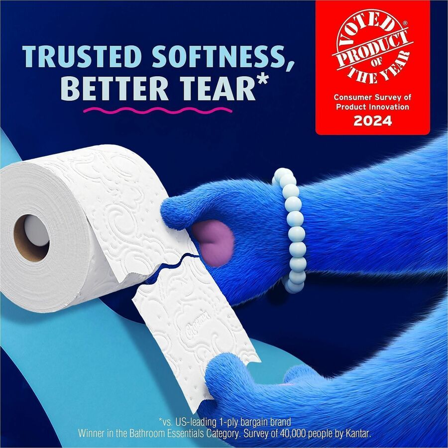Charmin Ultra Soft Toilet Paper - Mega - Blue - Paper - 12 / Pack