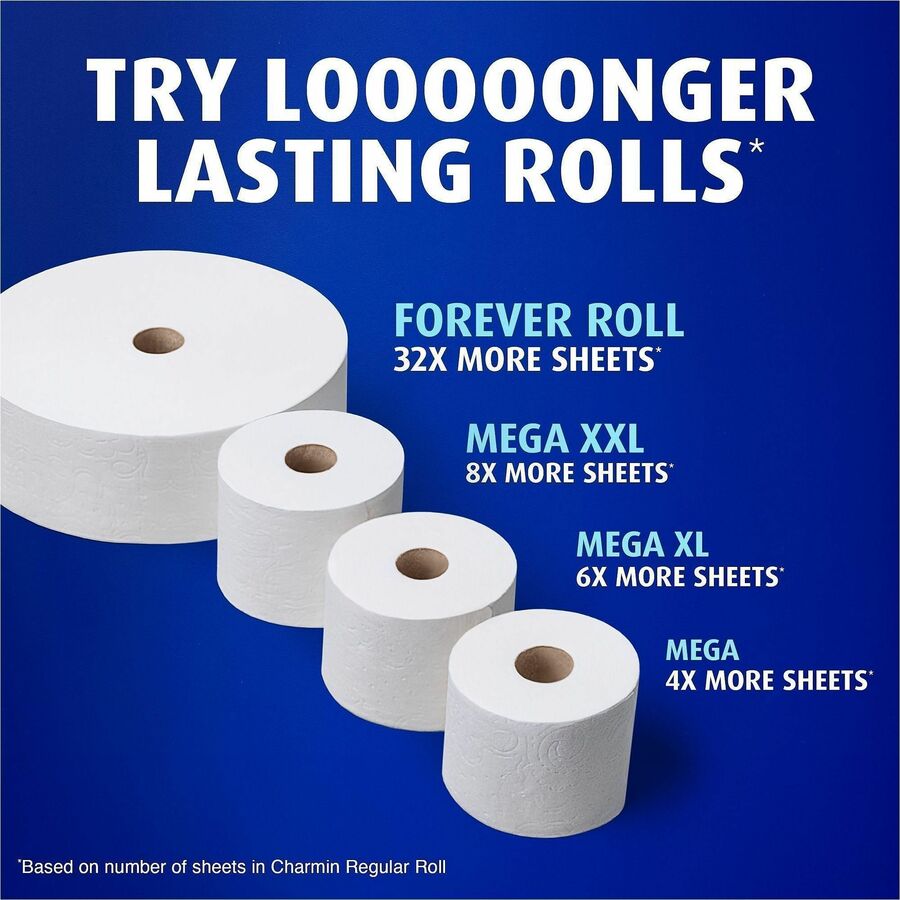 2 Ply - Mega - 208 Sheets/Roll - 4" Roll Diameter - 1 1/2" Core - Diamond Weave Texture - White - 1 Carton