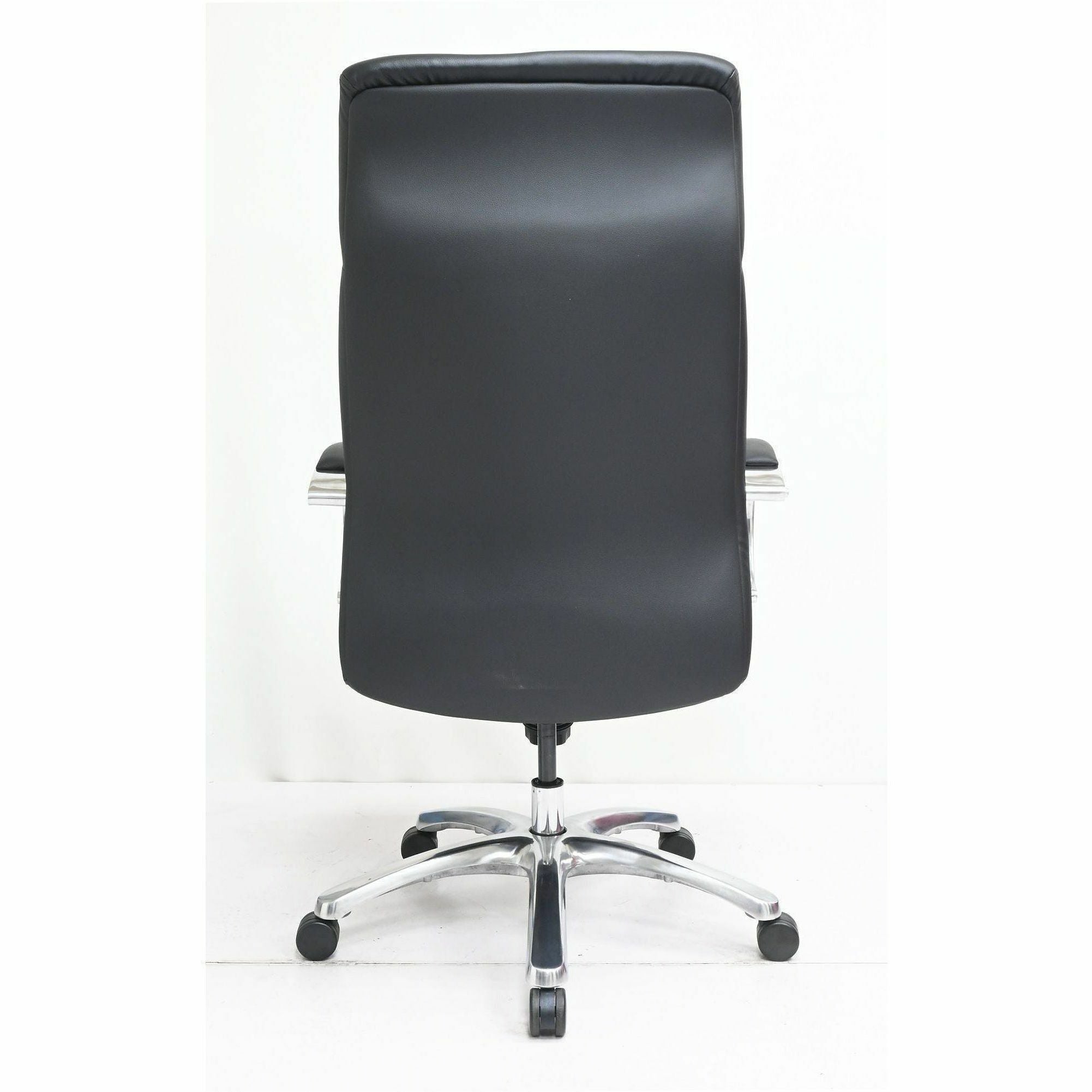 High Back - Black - Polyurethane - Armrest - 1 Each