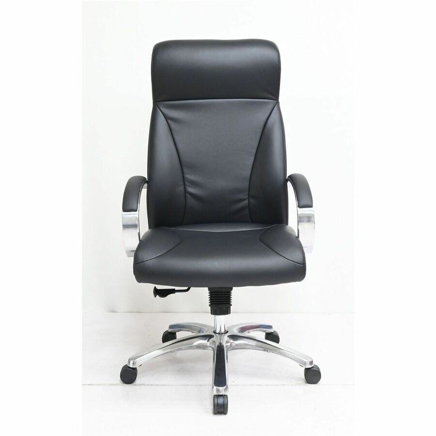 High Back - Black - Polyurethane - Armrest - 1 Each