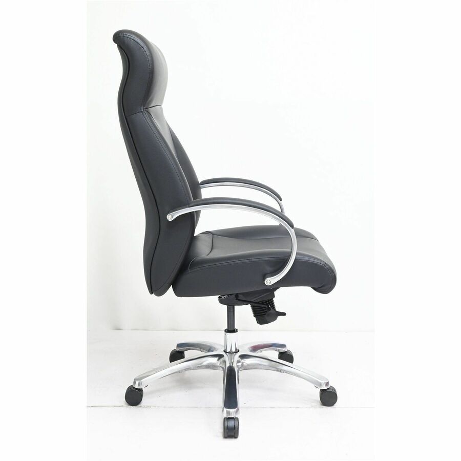 High Back - Black - Polyurethane - Armrest - 1 Each