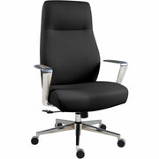 High Back - Black - Poly, Polyurethane - Armrest - 1 Each