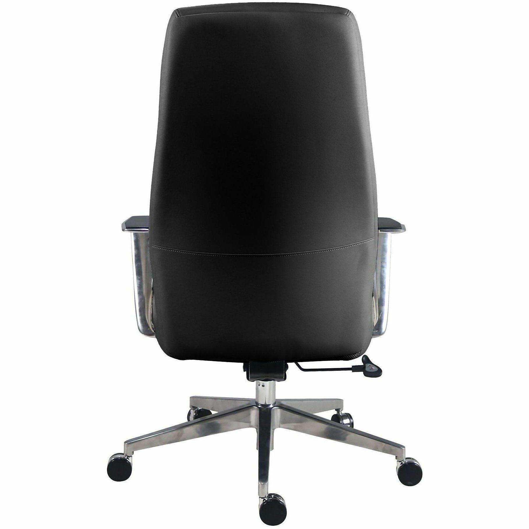 High Back - Black - Poly, Polyurethane - Armrest - 1 Each