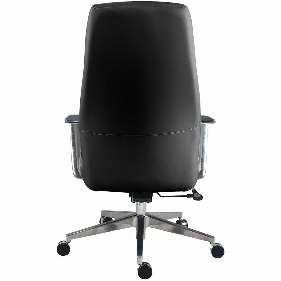 High Back - Black - Poly, Polyurethane - Armrest - 1 Each