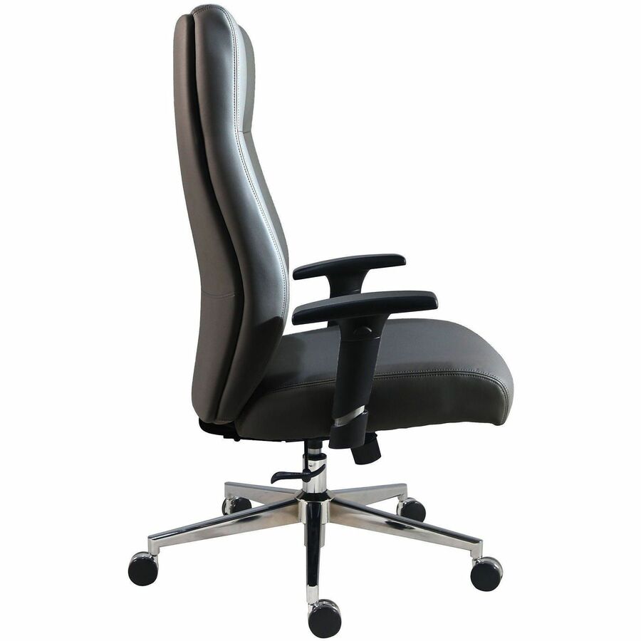 High Back - Black - Poly, Polyurethane - Armrest - 1 Each