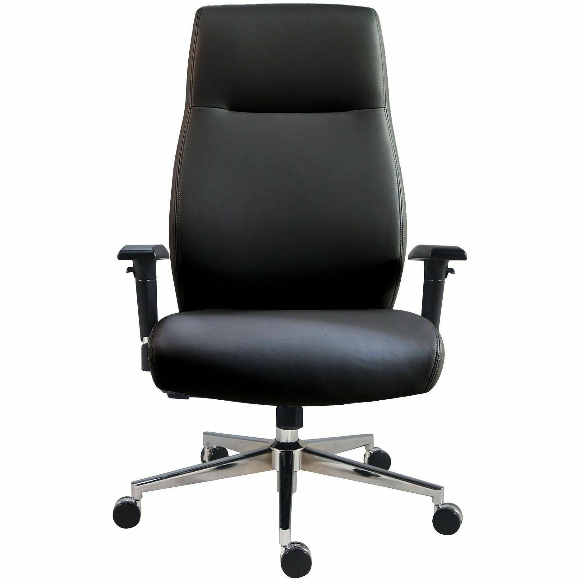 High Back - Black - Poly, Polyurethane - Armrest - 1 Each