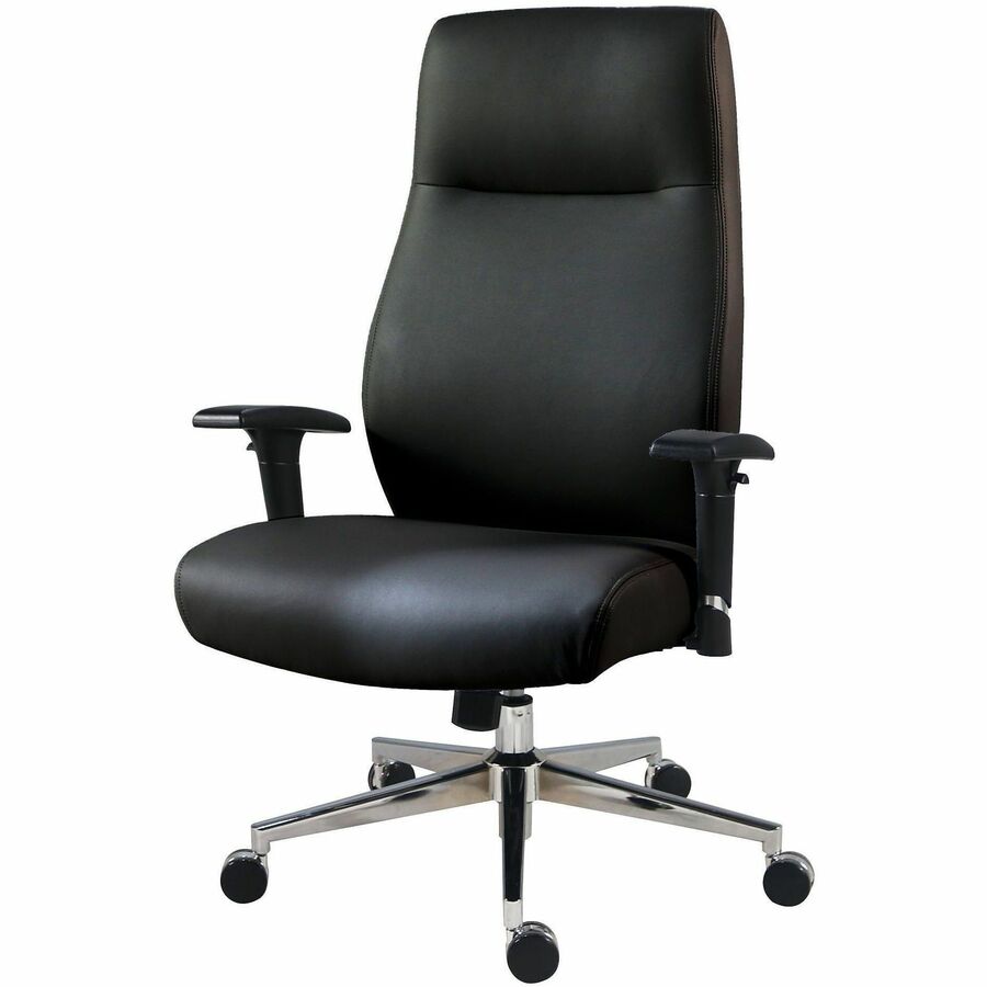 High Back - Black - Poly, Polyurethane - Armrest - 1 Each