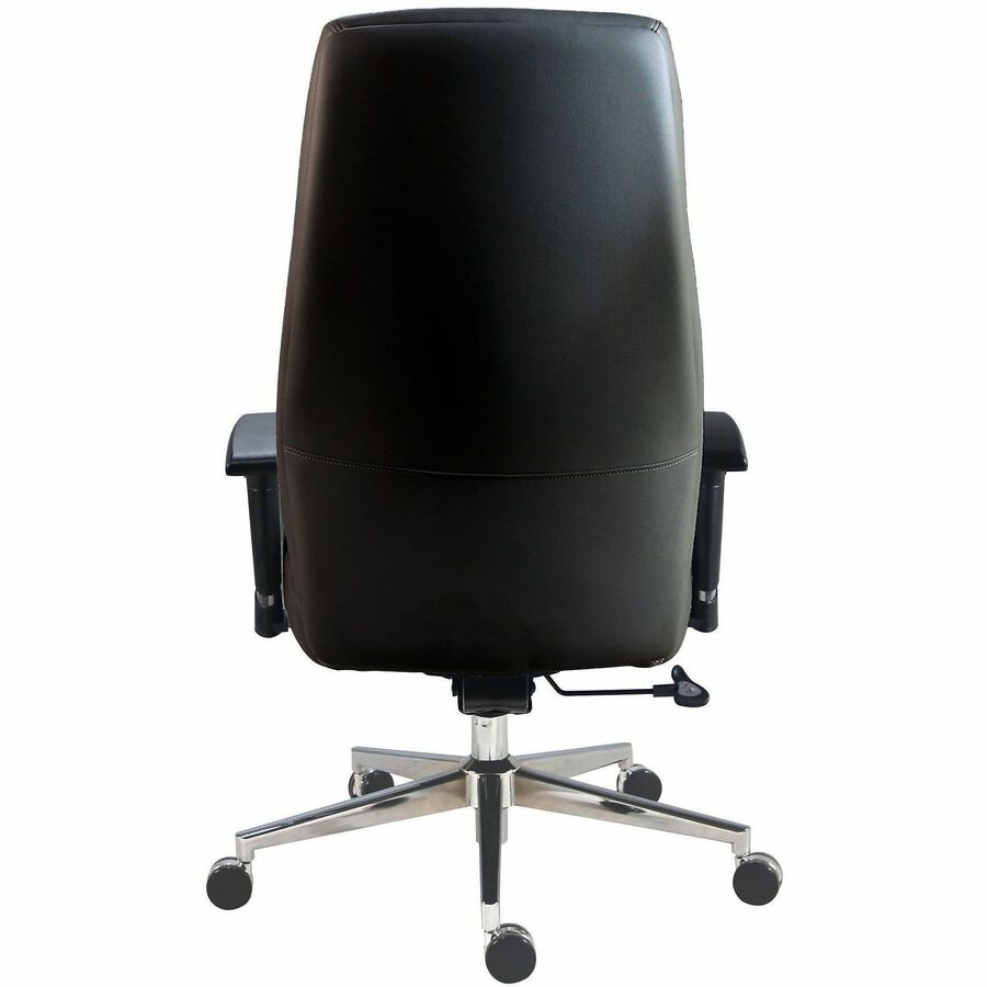 High Back - Black - Poly, Polyurethane - Armrest - 1 Each