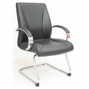 Low Back - Cantilever Base - Black - Polyurethane - Armrest - 1 Each