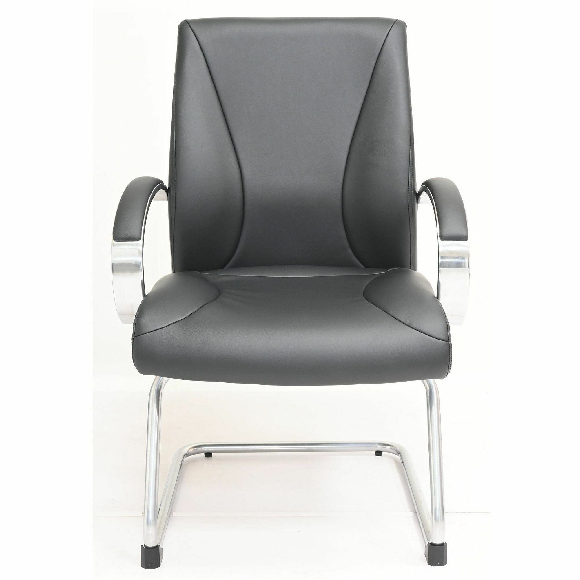 Low Back - Cantilever Base - Black - Polyurethane - Armrest - 1 Each