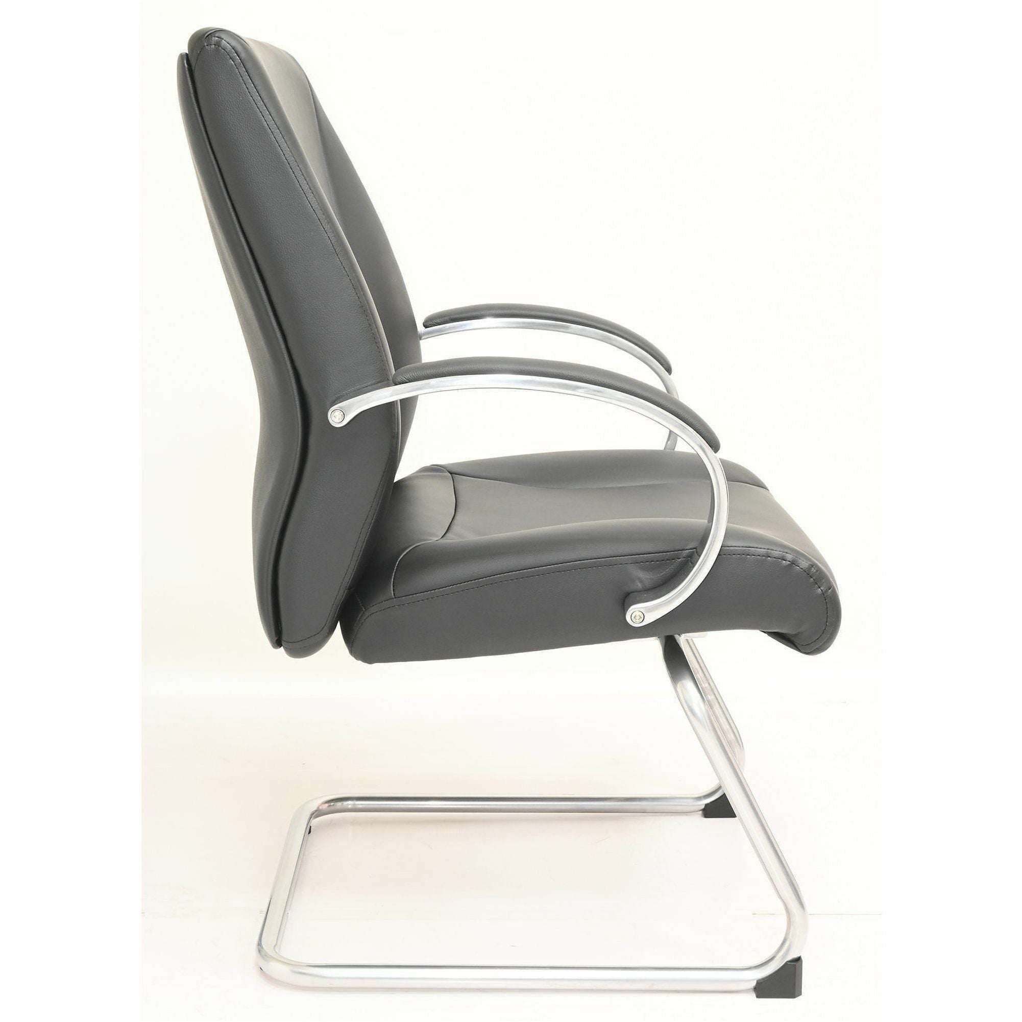 Low Back - Cantilever Base - Black - Polyurethane - Armrest - 1 Each