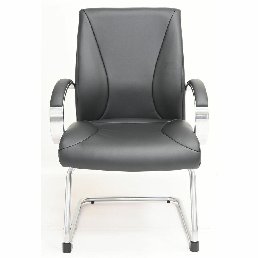 Low Back - Cantilever Base - Black - Polyurethane - Armrest - 1 Each