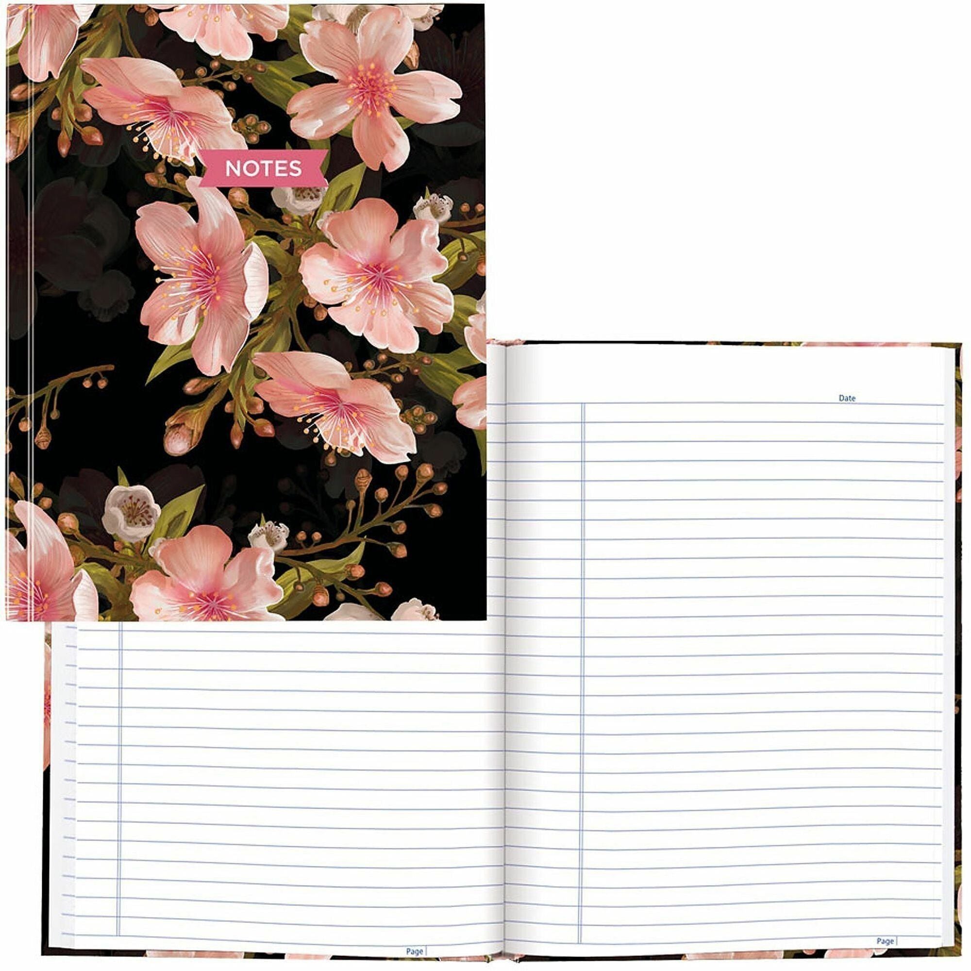 192 Pages - Ruled Margin - 9 1/4" x 7 1/4" Sheet Size - Cherry Tree Lane Cover - Smooth, Hard Cover, Sturdy, Self-adhesive Tab, Index Sheet, Acid-free Paper, Durable - Recycled - 1 Each