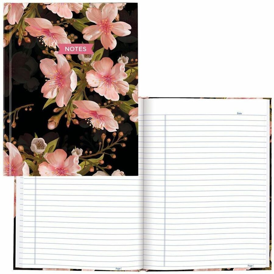 192 Pages - Ruled Margin - 9 1/4" x 7 1/4" Sheet Size - Cherry Tree Lane Cover - Smooth, Hard Cover, Sturdy, Self-adhesive Tab, Index Sheet, Acid-free Paper, Durable - Recycled - 1 Each