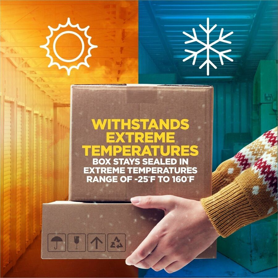 54.60 yd Length x 1.88" Width - Transparent - Weather Resistant, Temperature Resistant - For Packaging, Sealing, Box, Document, Storage - 1 / Pack