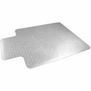 Floortex Cleartex TrYlok Chair Mat - Carpeted Floor, Chair, Indoor, Low Pile - 47" Length x 35" Width - Lipped - Clear - 1 Each