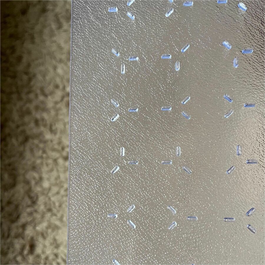 Floortex Cleartex TrYlok Chair Mat - Carpeted Floor, Chair, Indoor, Low Pile - 47" Length x 35" Width - Lipped - Clear - 1 Each