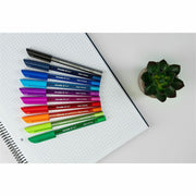 1 mm, Medium Pen Point - Black, Red, Blue, Midnight Blue, Light Blue, Green, Light Green, Violet, Pink, Orange Ink - Transparent Barrel - Stainless Steel Tip - Writing - 1 Each