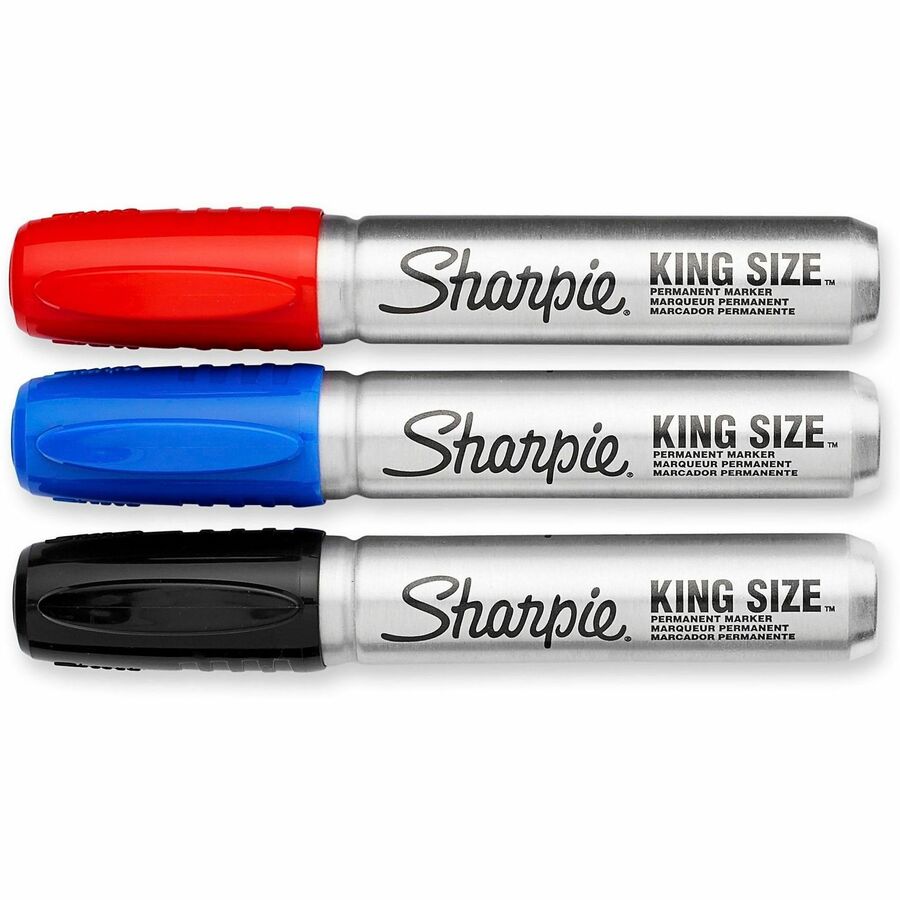 Sharpie King Size Permanent Markers - Chisel Marker Point - Assorted Ink - 4 / Pack