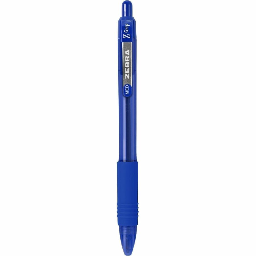 Zebra Pen Z-Grip Retractable Ballpoint Pens - 1 mm, Medium Pen Point - Retractable - Blue Ink - School, Home, Journaling - 1 Dozen