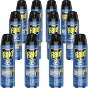Raid Flying Insect Spray - Spray - Kills Flies, Mosquitoes, Gnats, Hornet, Moths, Fruit Fly, Wasp, Yellow Jacket, Boxelder Bug, Asian Ladybeetle - 15 fl oz - Off White - 12 / Carton