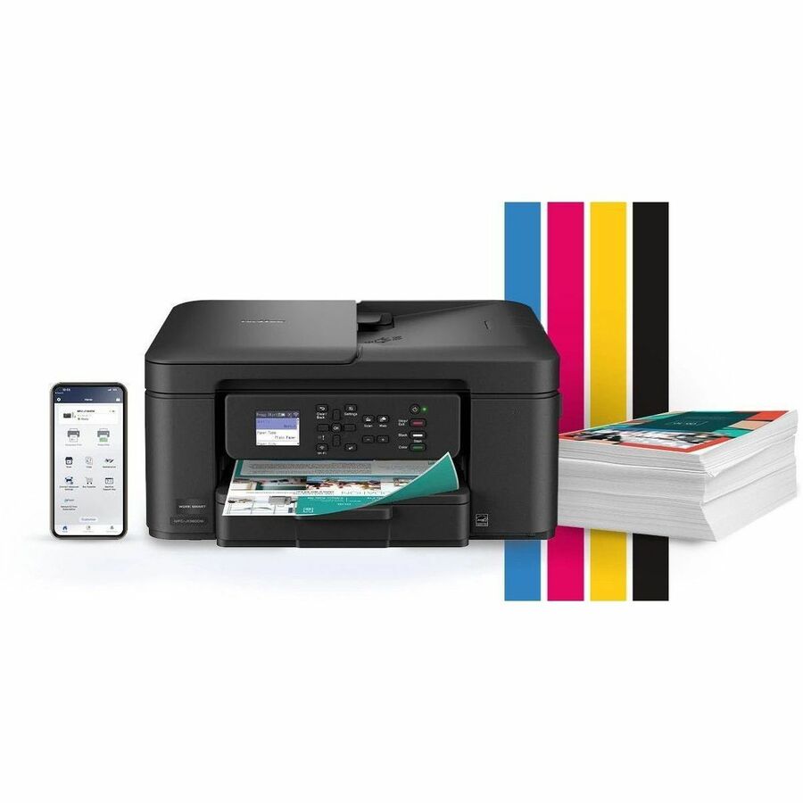 Copier/Printer/Scanner - 16 ppm Mono/9 ppm Color Print - 1200 x 6000 dpi Print - Automatic Duplex Print - Up to 2000 Pages Monthly - ADF, Flatbed Scanner - 1200 x 2400 dpi Optical Scan - Wireless LAN - Apple AirPrint, Brother Mobile Connect, Mopria, Wi-Fi