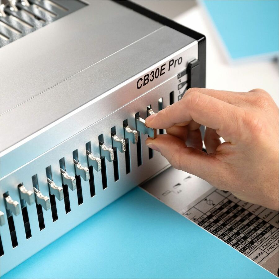 CombBind - 500 Sheet(s) Bind - 30 Punch - 12.5" Height x 18.7" Width x 20.1" Depth - Gray