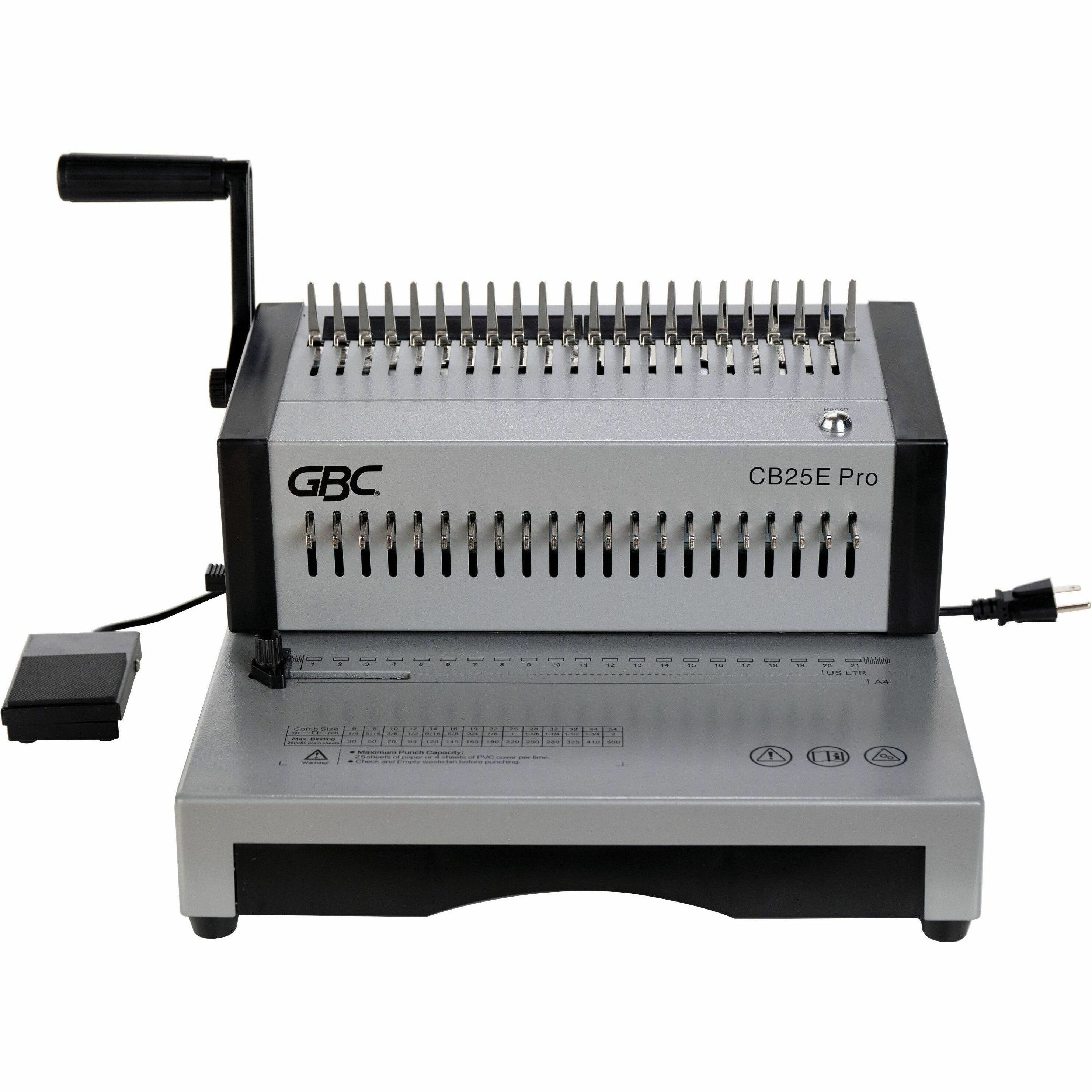 CombBind - 500 Sheet(s) Bind - 25 Punch - 9.9" Height x 15.4" Width x 13.9" Depth - Gray