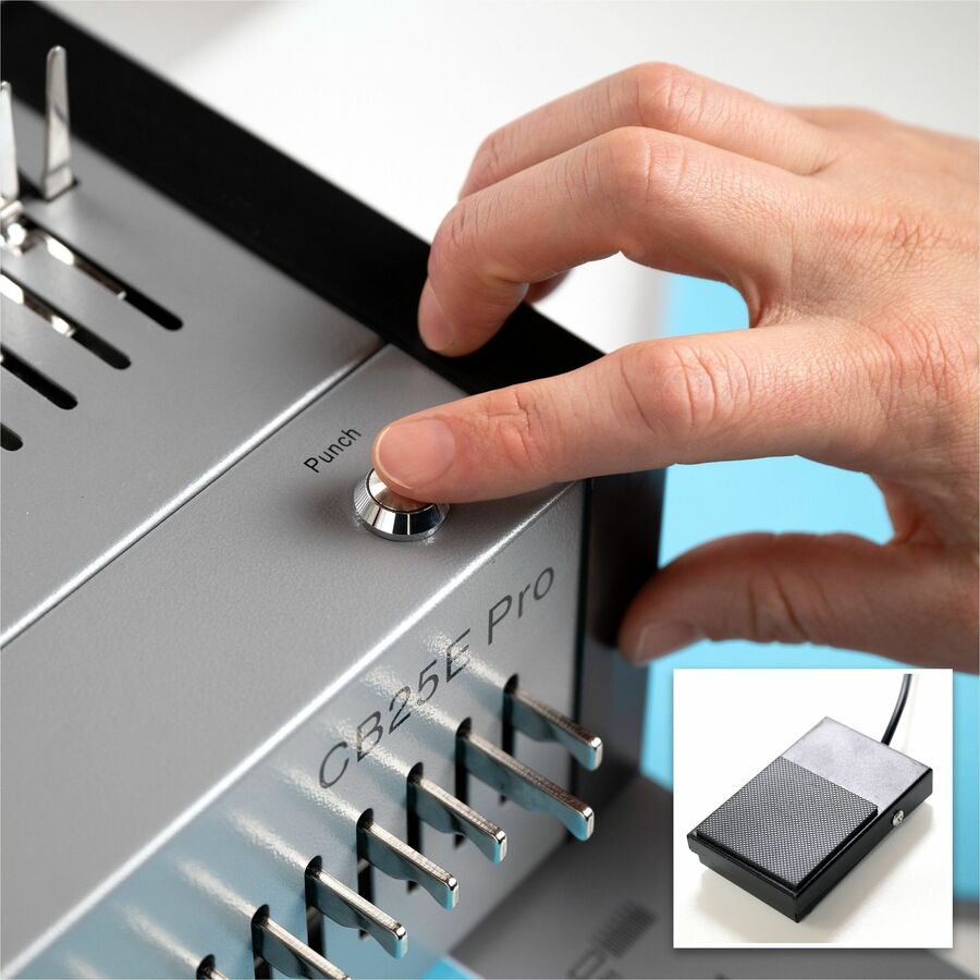 CombBind - 500 Sheet(s) Bind - 25 Punch - 9.9" Height x 15.4" Width x 13.9" Depth - Gray