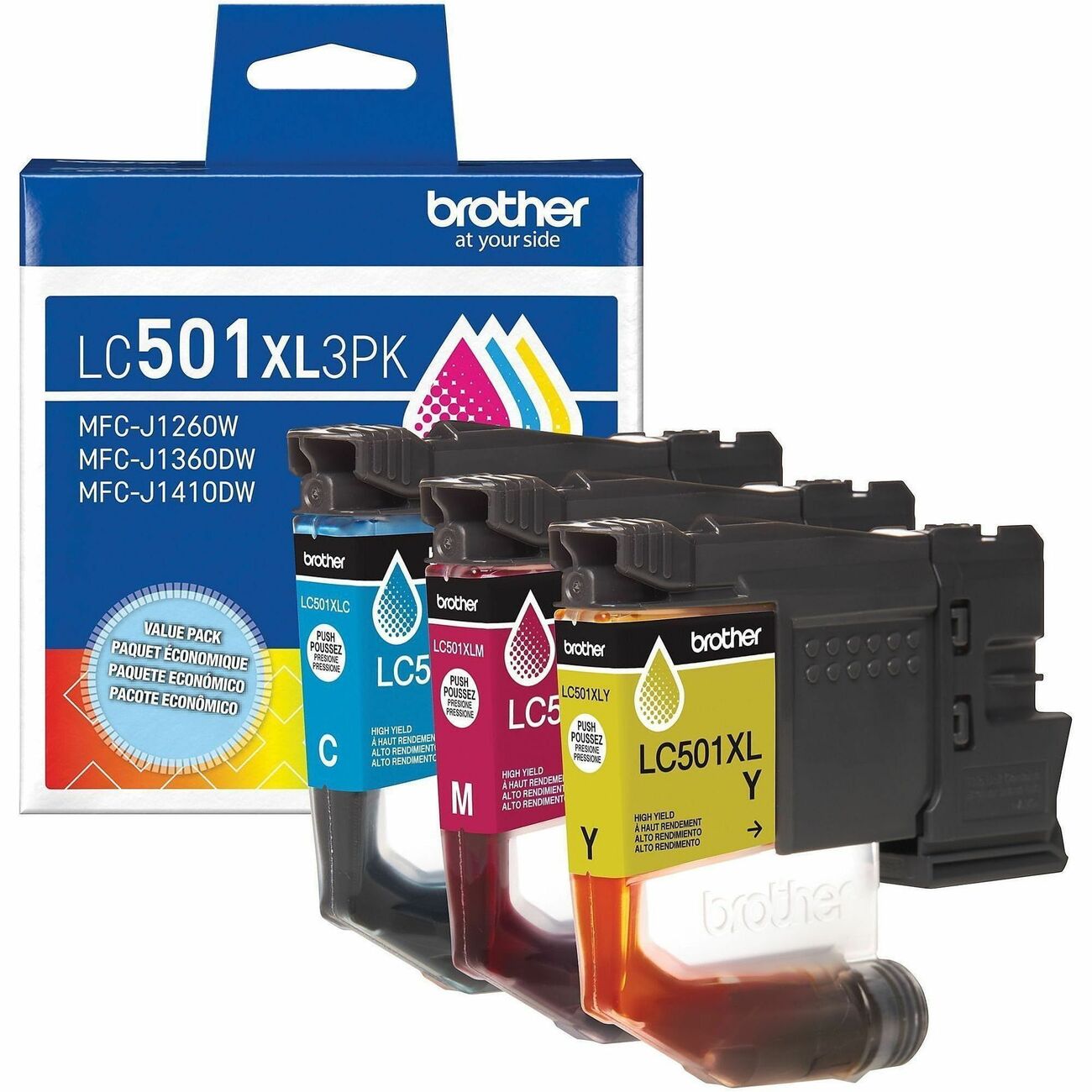 Brother Original High Yield Inkjet Ink Cartridge - Multi-pack - Cyan, Magenta, Yellow - 1 Each