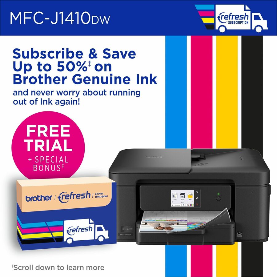 Color Inkjet All-in-One Printer, 16/9 ppm, Auto Duplex, ADF, Wireless & USB