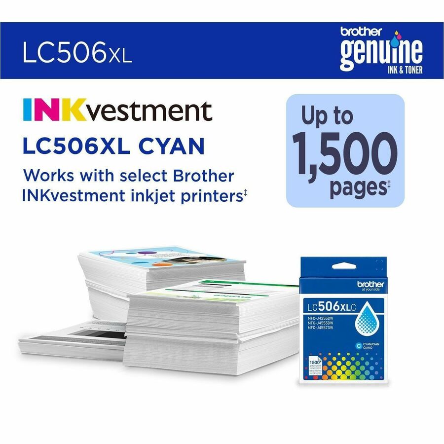 Brother Original High (XL) Yield Inkjet Ink Cartridge - Cyan - 1 Each