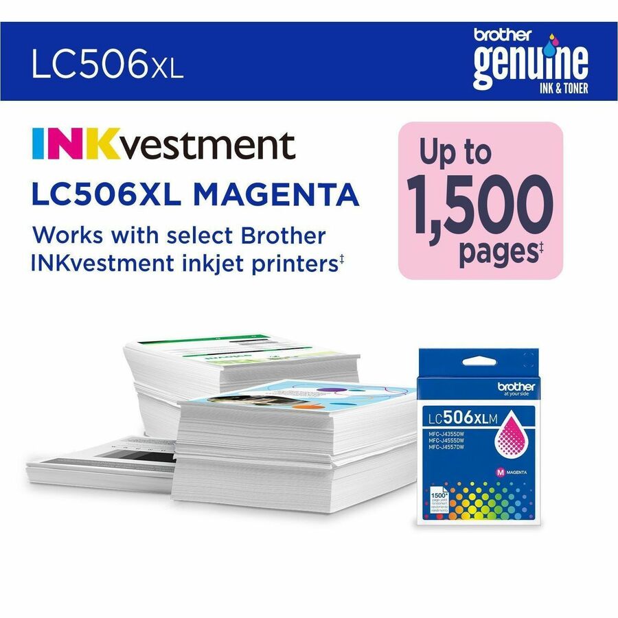 Brother LC506XLM Original High Yield Inkjet Ink Cartridge - Magenta - 1 Each