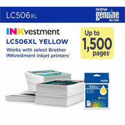 Brother LC506XLY Original High Yield Inkjet Ink Cartridge - Yellow - 1 Each