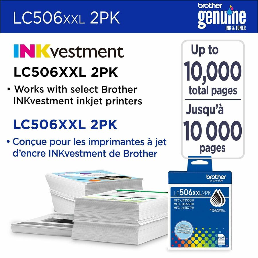 Brother Original Super High (XXL Series) Yield Inkjet Ink Cartridge - Black - 2 / Pack