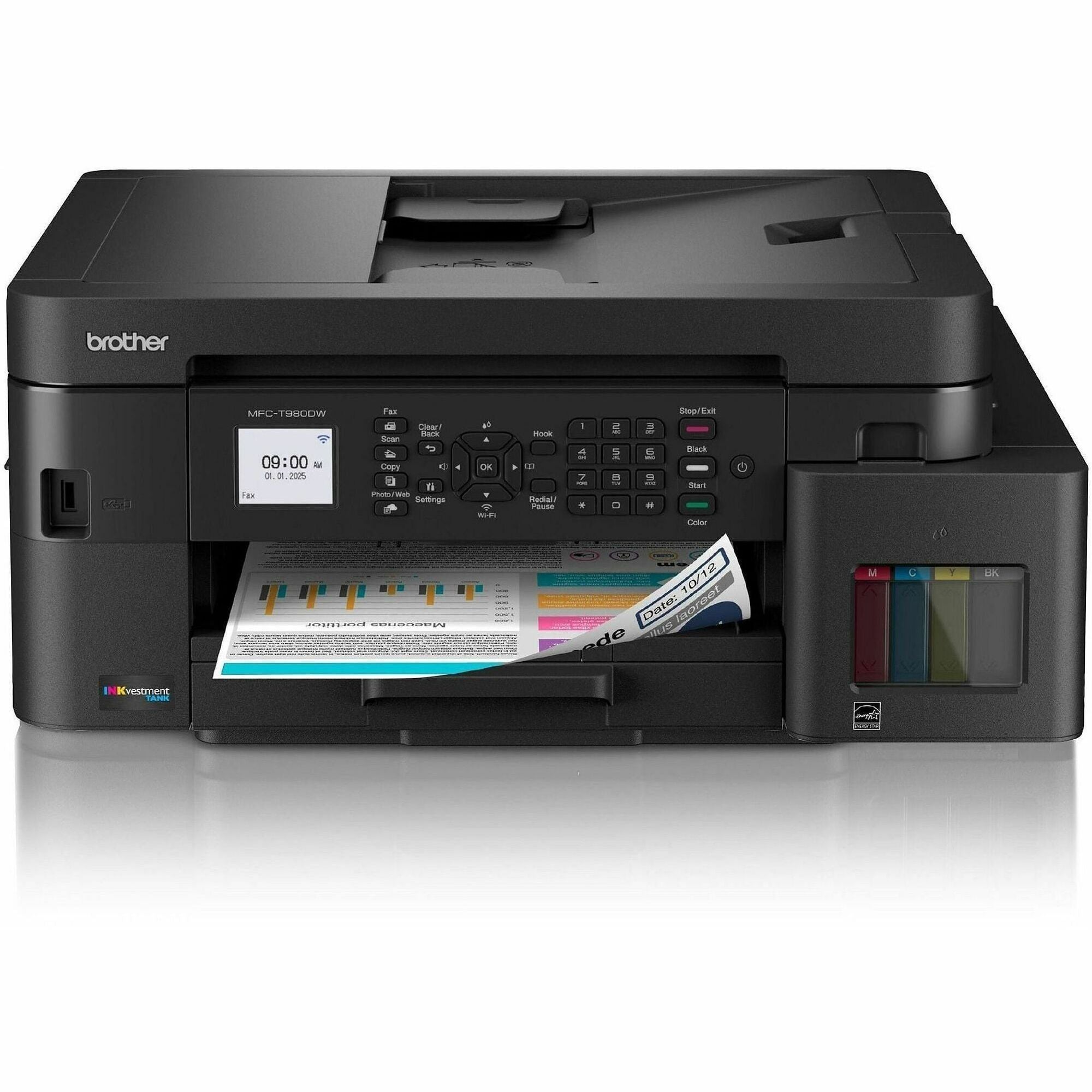 Wireless Color All-in-One Printer/Fax, 17/16.5 ppm, Auto Duplex, Flatbed & ADF