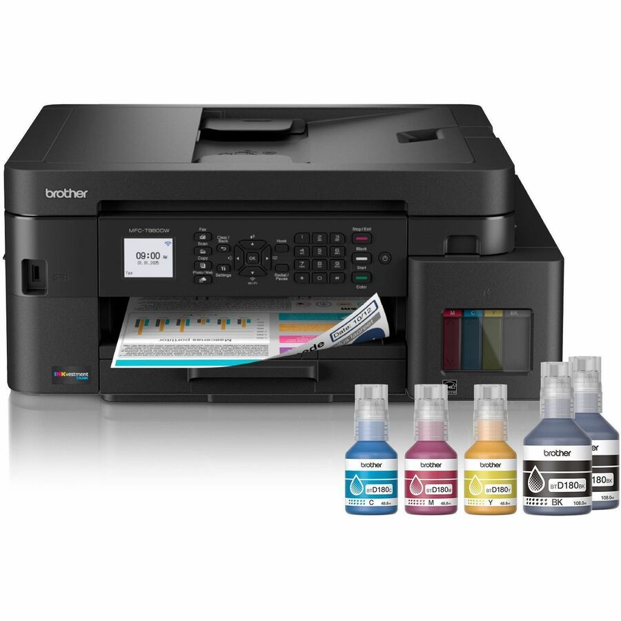 Wireless Color All-in-One Printer/Fax, 17/16.5 ppm, Auto Duplex, Flatbed & ADF