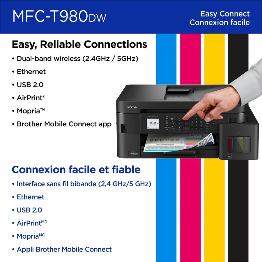 Wireless Color All-in-One Printer/Fax, 17/16.5 ppm, Auto Duplex, Flatbed & ADF