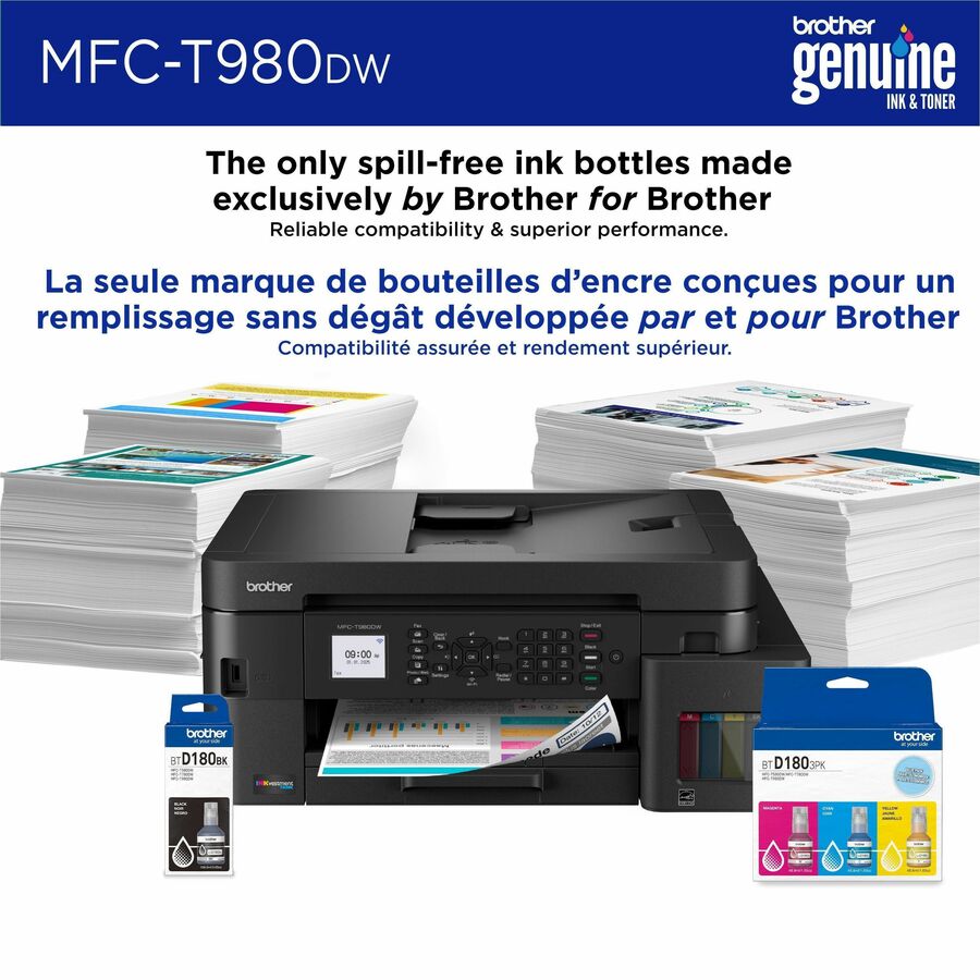 Wireless Color All-in-One Printer/Fax, 17/16.5 ppm, Auto Duplex, Flatbed & ADF