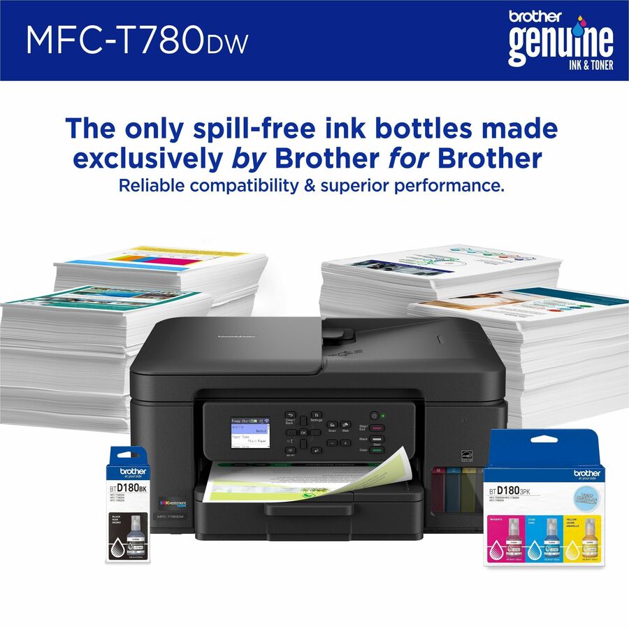 Wireless Color All-in-One Printer, 16/15.5 ppm, Auto Duplex, Flatbed & ADF