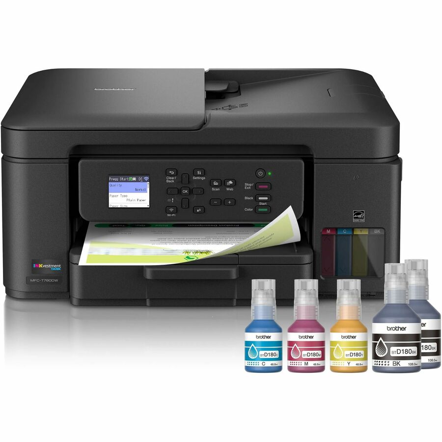 Wireless Color All-in-One Printer, 16/15.5 ppm, Auto Duplex, Flatbed & ADF