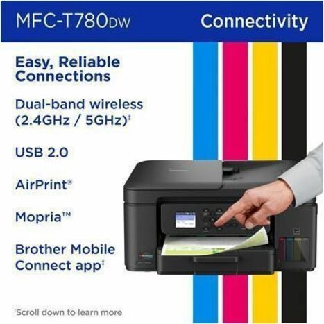 Wireless Color All-in-One Printer, 16/15.5 ppm, Auto Duplex, Flatbed & ADF