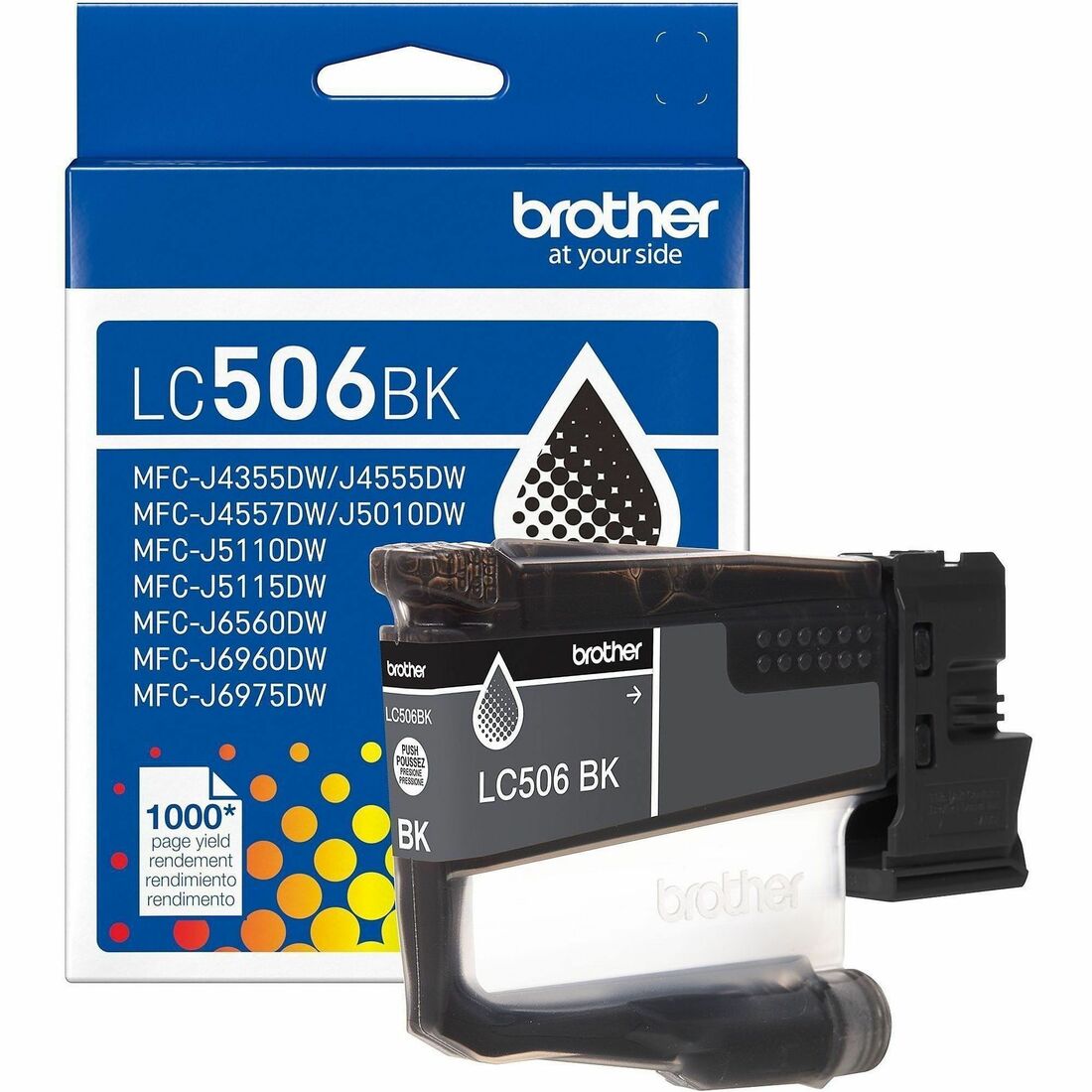 Brother LC506BK Original Standard Yield Inkjet Ink Cartridge - Black - 1 Each