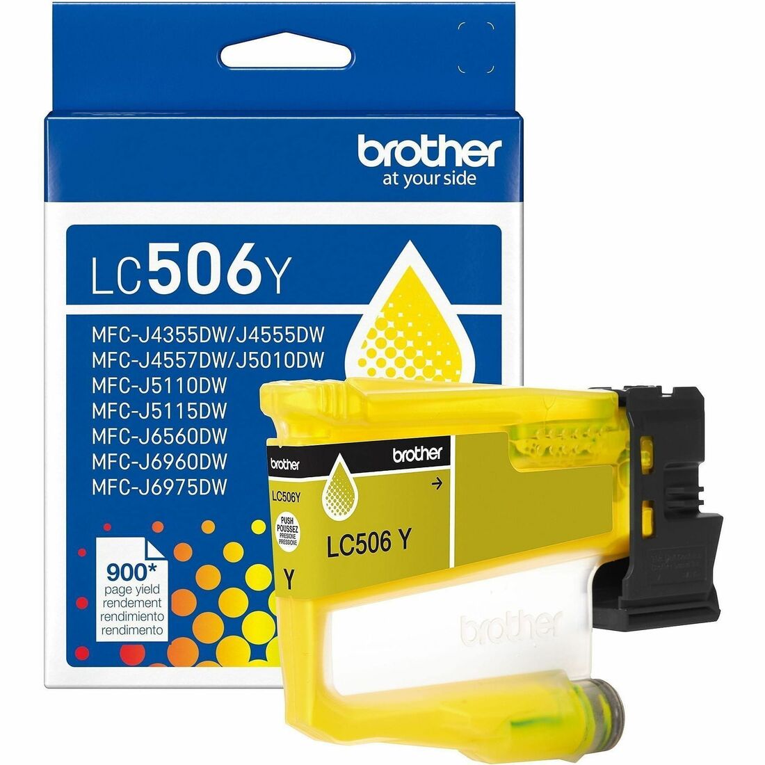 Brother LC506Y Original Standard Yield Inkjet Ink Cartridge - Yellow - 1 Each