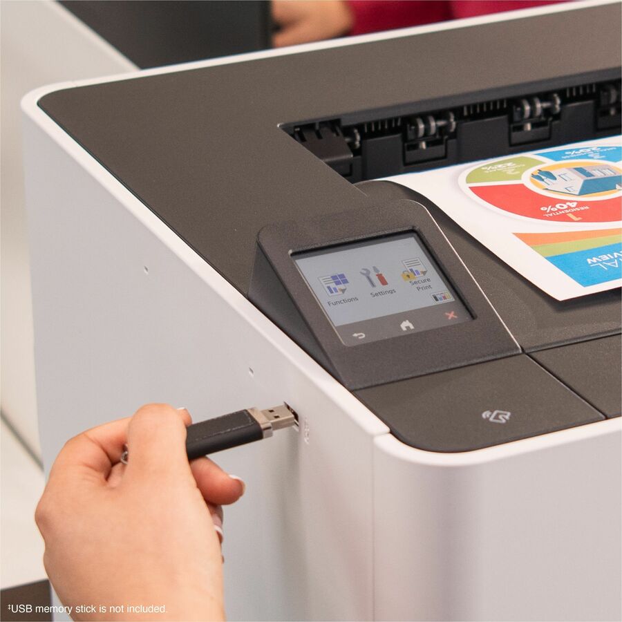 33 ppm Mono / 33 ppm Color - 2400 x 600 dpi Print - Automatic Duplex Print - 250 Sheets Input - Ethernet - Wireless LAN - Apple AirPrint, Mopria, Brother Mobile Connect, Wi-Fi Direct - Plain Paper Print - Gigabit Ethernet - USB